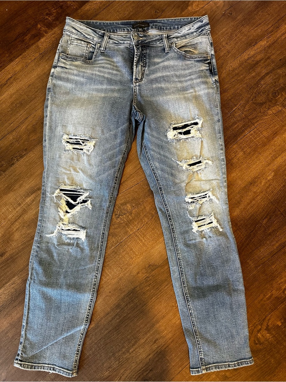 Silver Jeans Light Blue Denim Jeans Waist Detail